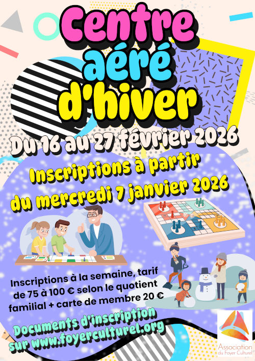 Centre aéré à sarreguemines du 16 au 27 février 2026