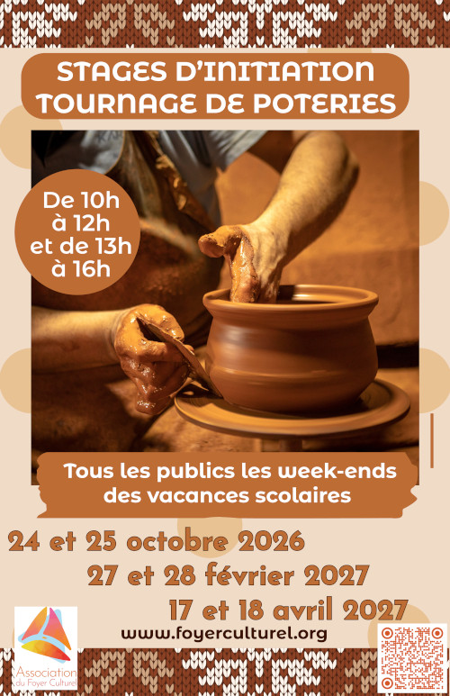 Stage tournage poterie