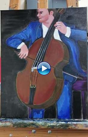 Atelier de peinture à l'huile Le musicien